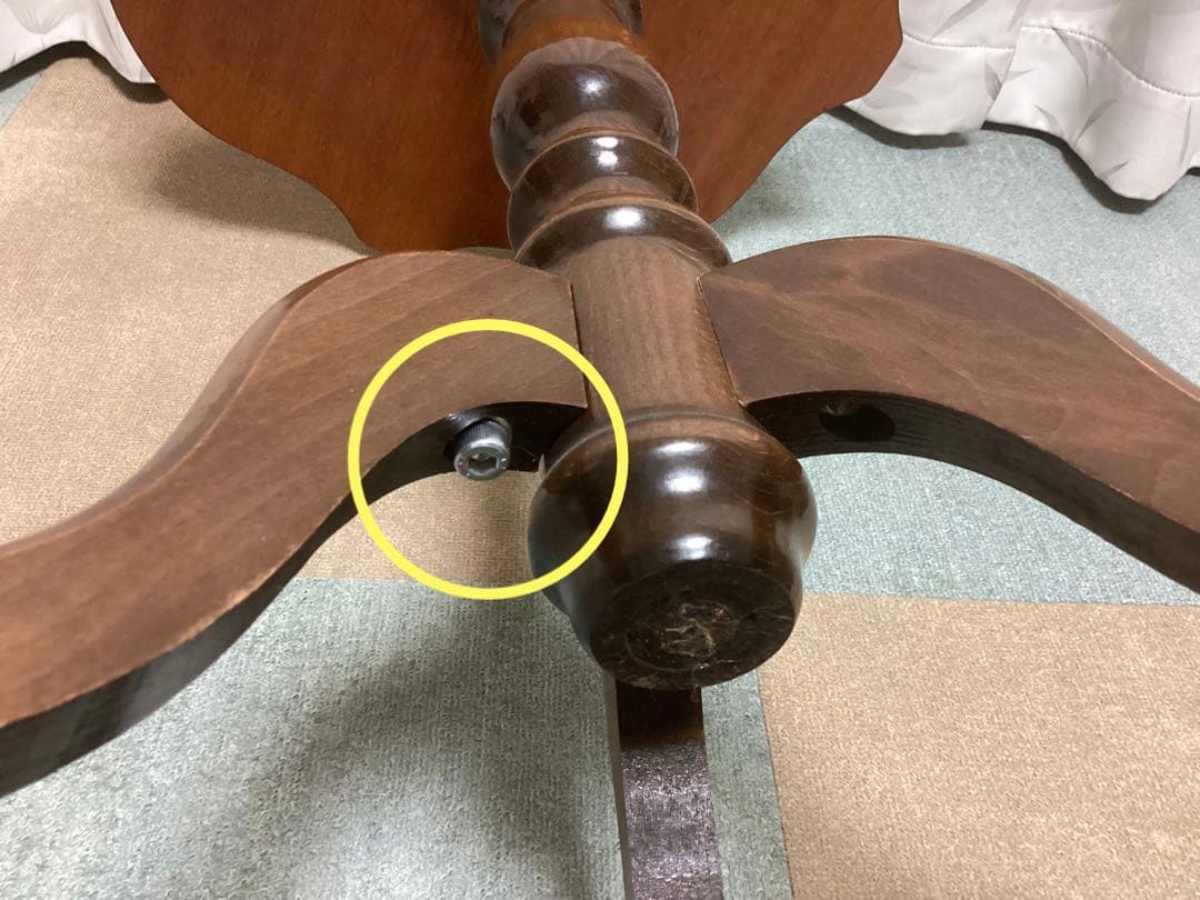 古家具　イタリア製　ドマン　Demain 象嵌　サイドテーブル