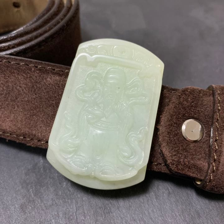 翡翠 天然石 玉石 骨董品 ベルトバックル コレクション
