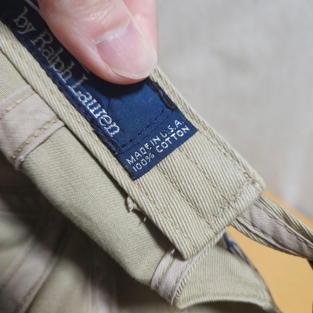 USA製 POLO ラルフローレン ポロ キャップ 茶 ベージュ ビンテージ