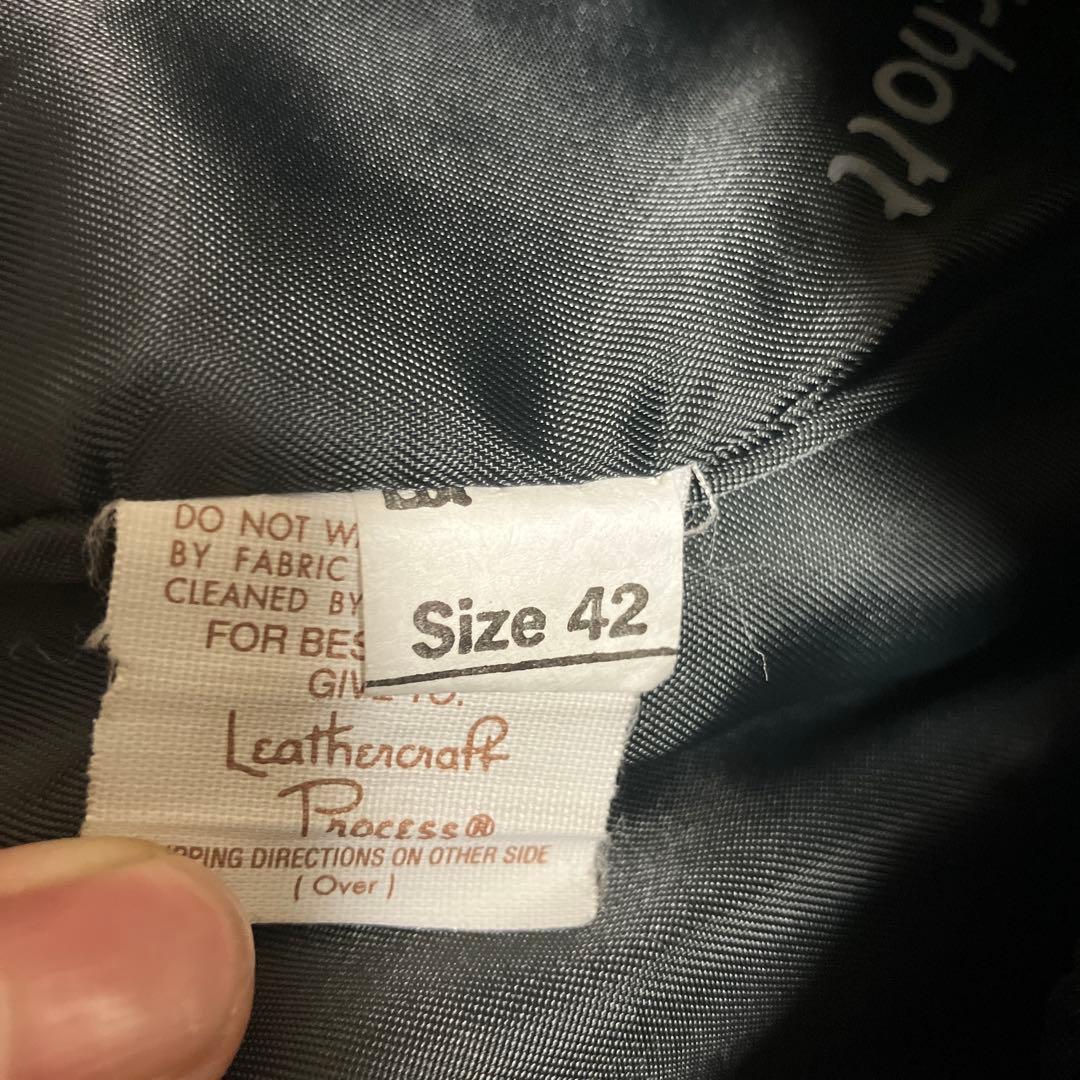 米国製42✨ SCHOTT シングル ライダース ボア ライナー ブラック641