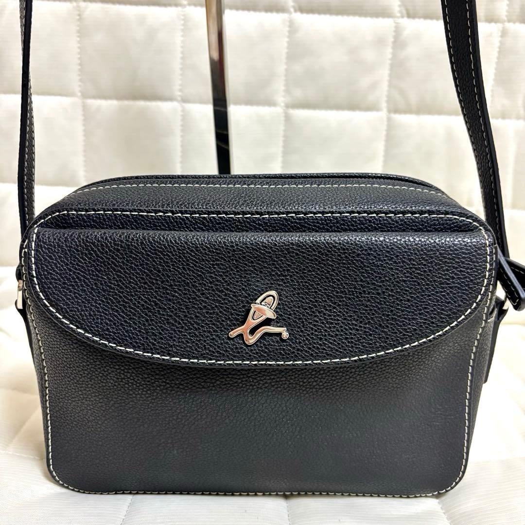 未使用に近い☆agnès b. ブラック　ショルダーバッグ