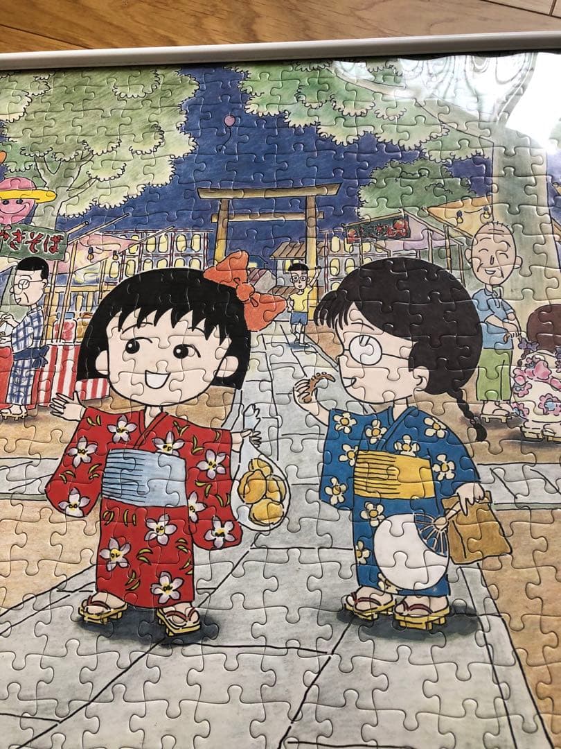 超激レア ちびまる子ちゃん ジグソーパズル 夏祭り 550ピース アポロ社