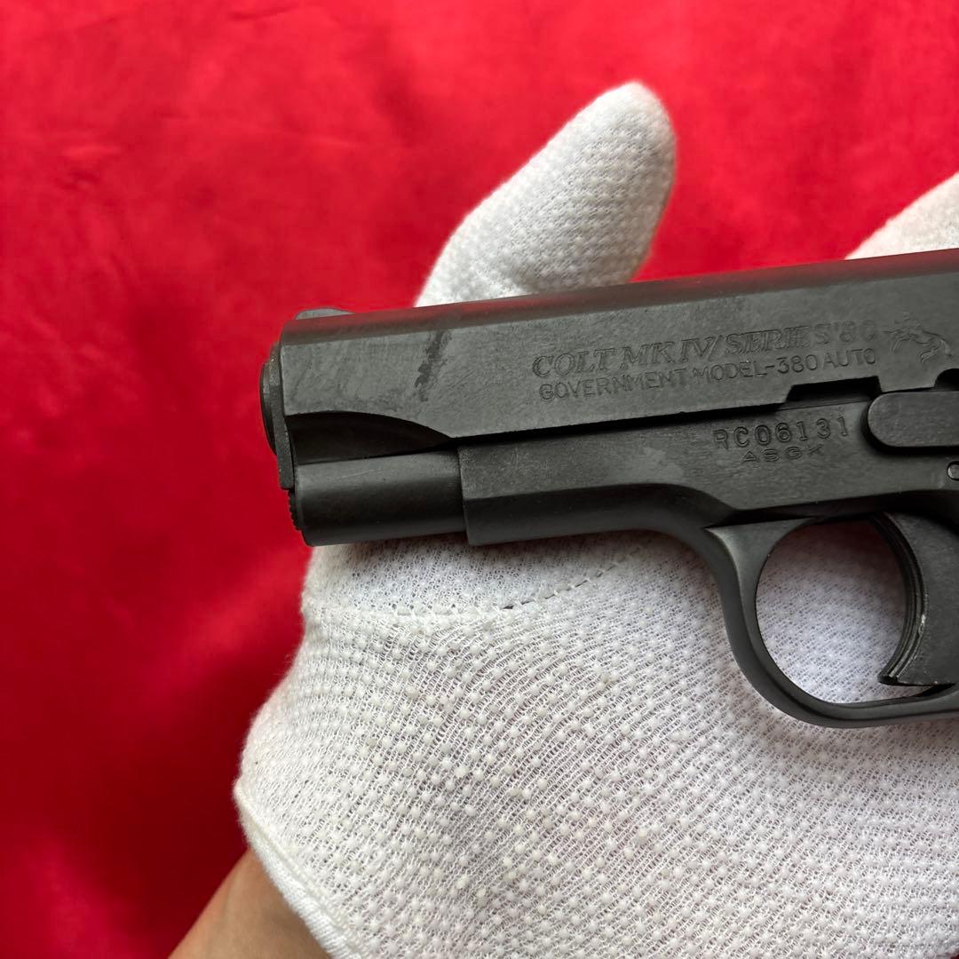 タナカ　コルト380オートHW ガバメント　木製グリップ　ガスブローバックガン