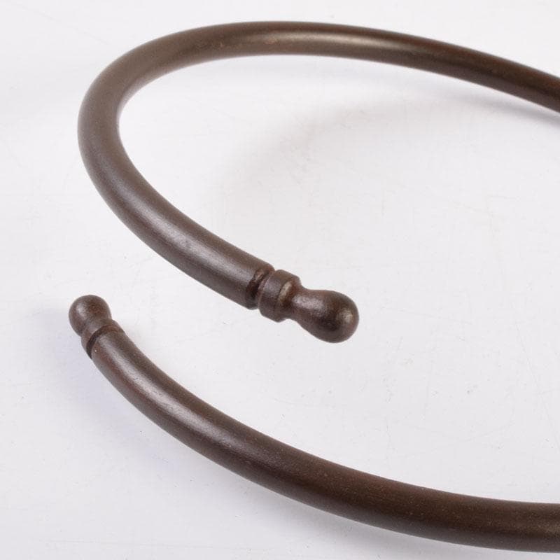 茶道具　御釜師　十三代宮崎寒雉造　釜環　丸環　一對　共箱　V　8470