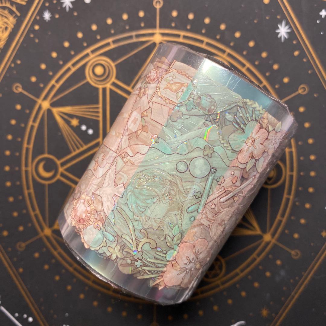 【G】海外　10m巻　貝殻光マスキングテープ　人物系/動物系/女の子