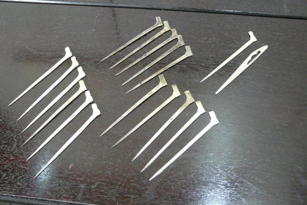 銀製 菓子切 菓子楊枝 18本 85.5g 銀食器 銀細工