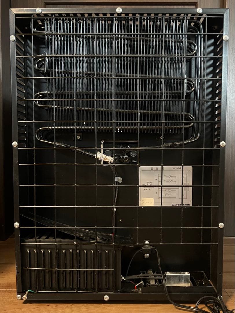 三ツ星貿易 冷蔵庫 ML-40G ブラック