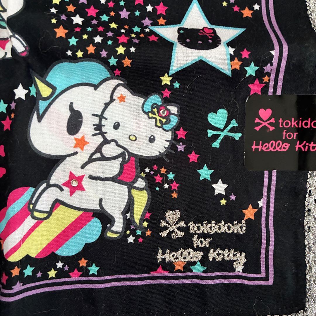 【未使用】tokidoki トキドキ　キティハンカチ