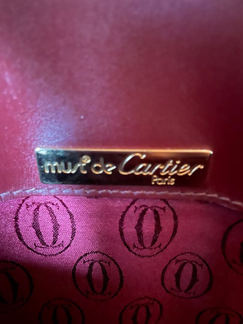 Must de CartierショルダーBag ボルドー極美品