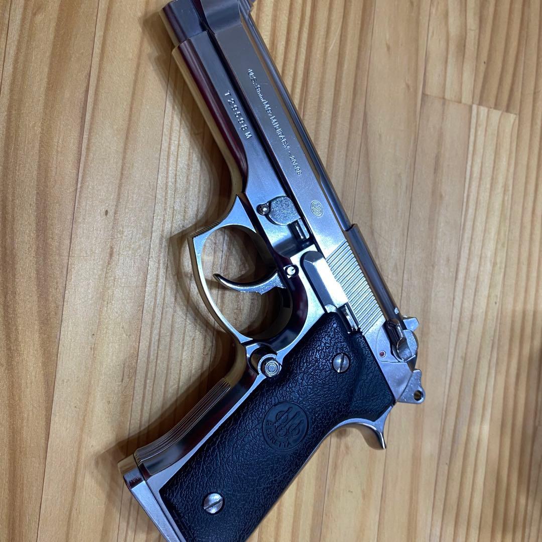 東京マルイ M92F クローム ステンレス ガスガン（社外グリップ）