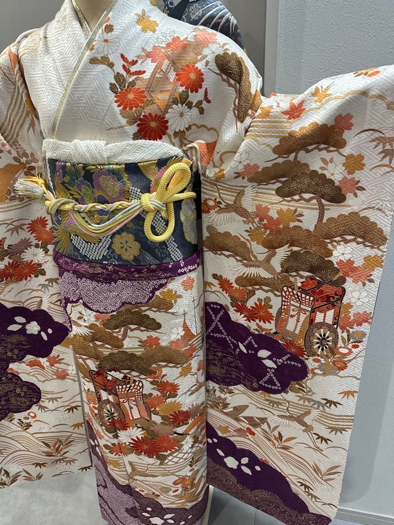 正絹　振袖　単品