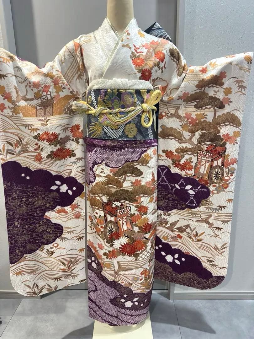 正絹　振袖　単品