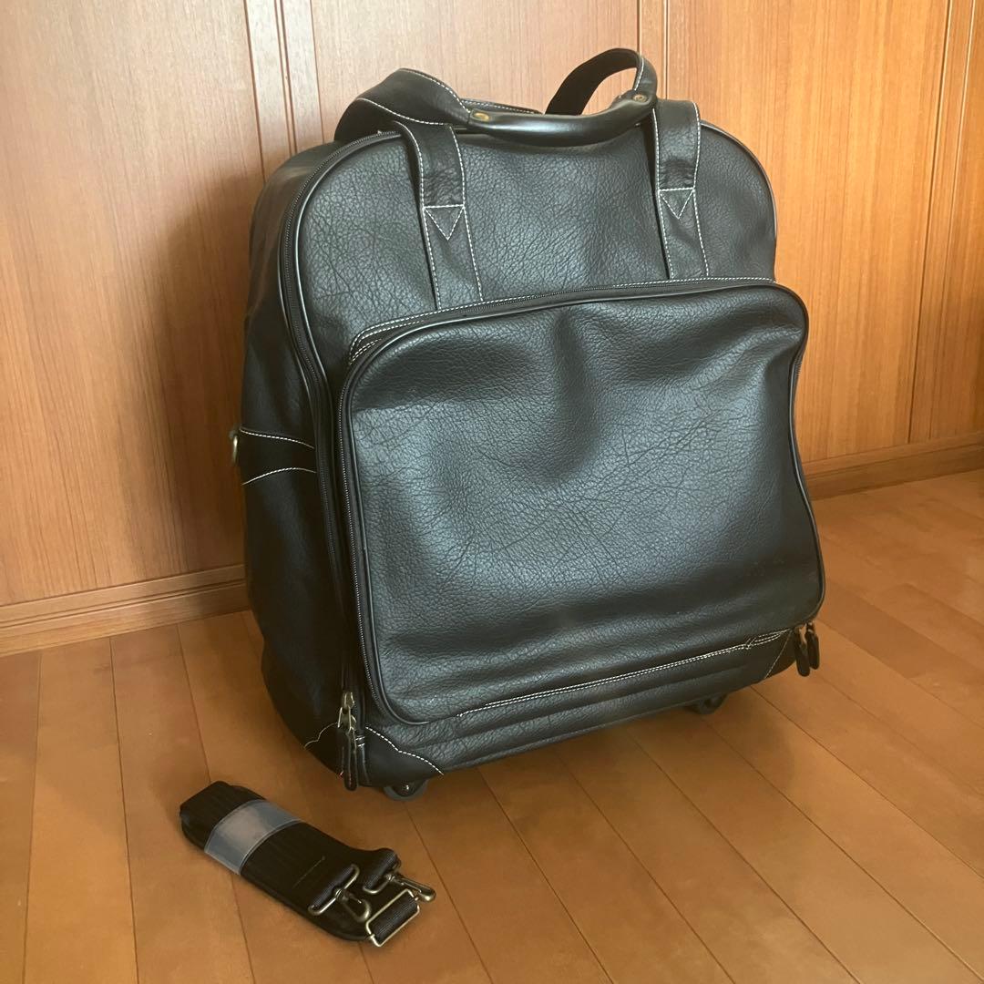 岡村鞄 獅子印 大容量 本革 バッグ キャスター付き レザー キャリー 剣道