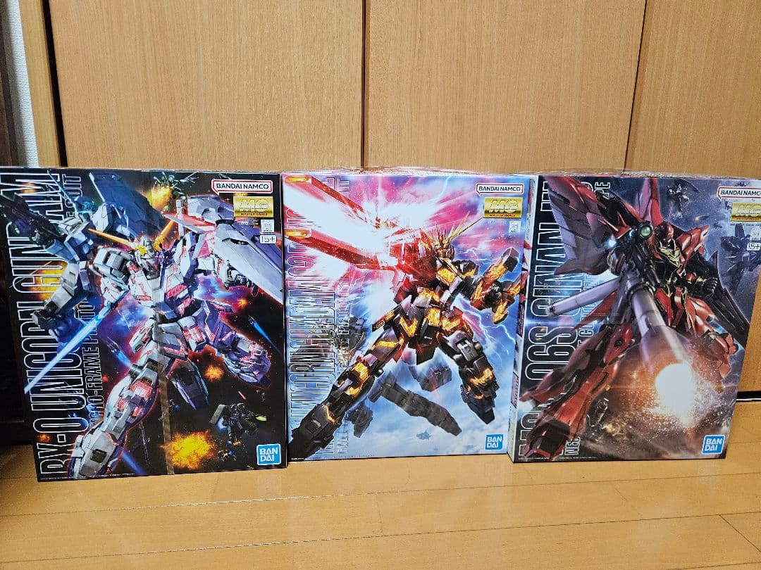 MG ガンプラ 3体セット ユニコーンガンダム シナンジュ バンシィ