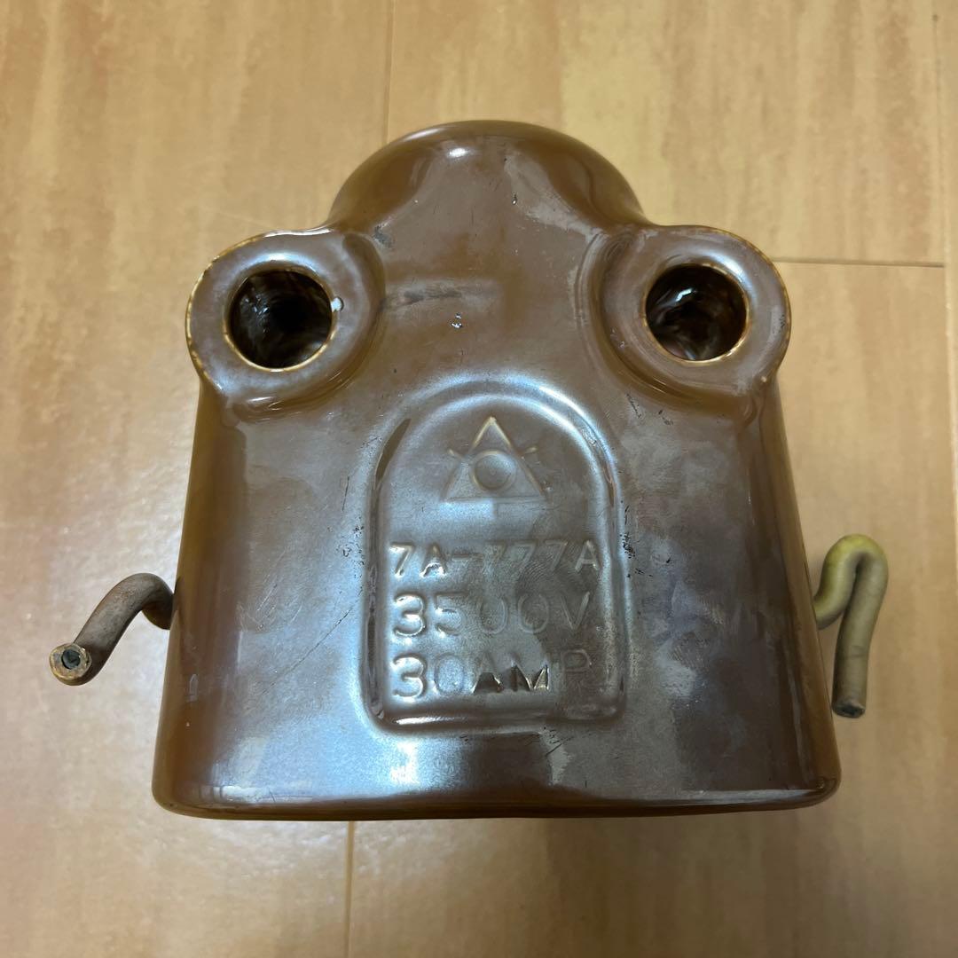 【レア・昭和レトロ】日本碍子製ダルマスイッチ　分岐高圧碍子(がいし)型開閉器