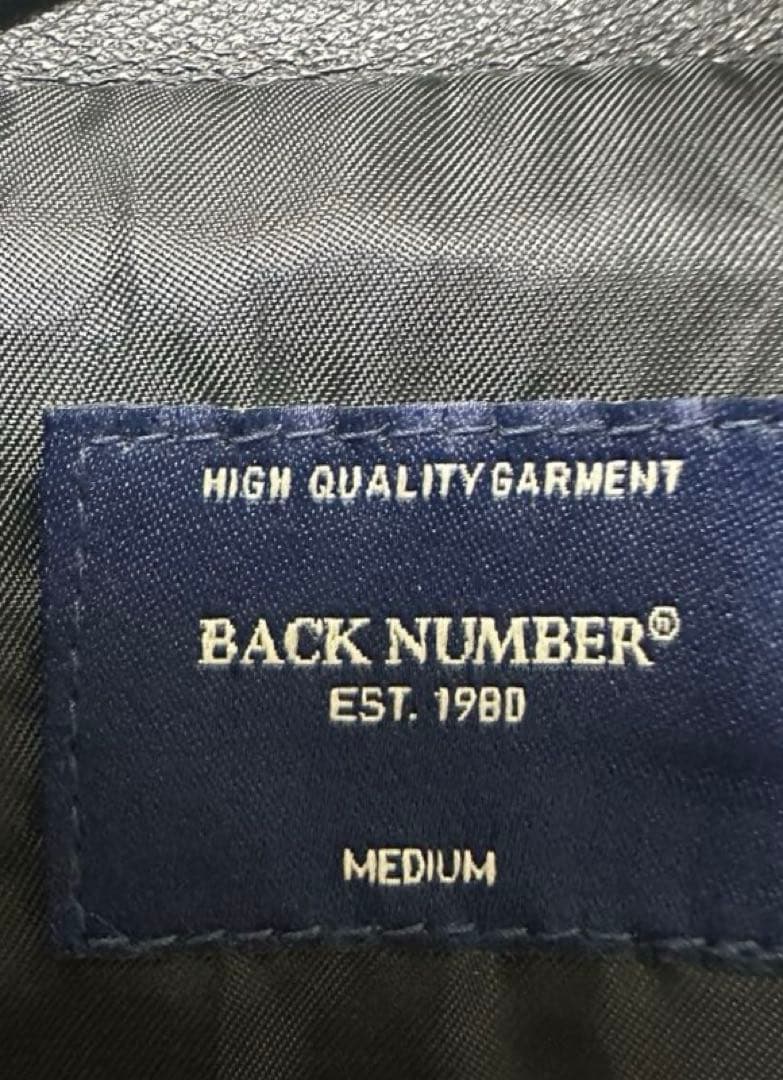 美品　BACK NUMBER ライダース ジャケット 羊革 ブラック　M