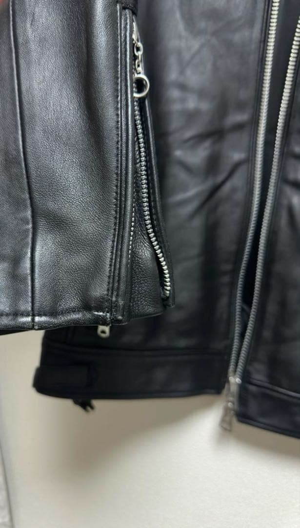 美品　BACK NUMBER ライダース ジャケット 羊革 ブラック　M