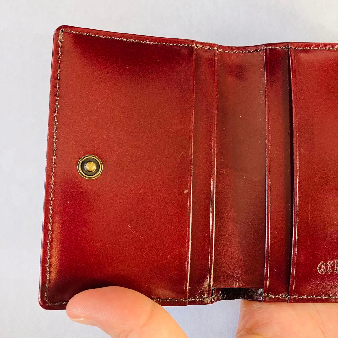 artherapie アルセラピィ三つ折りコンパクト ローズ薔薇　本革　日本製