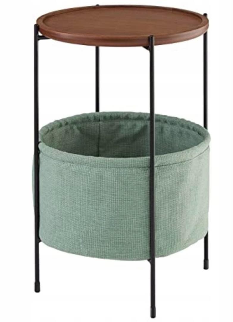 STOLIK PODRĘCZNY OKRĄGŁY RIVET ORZECH