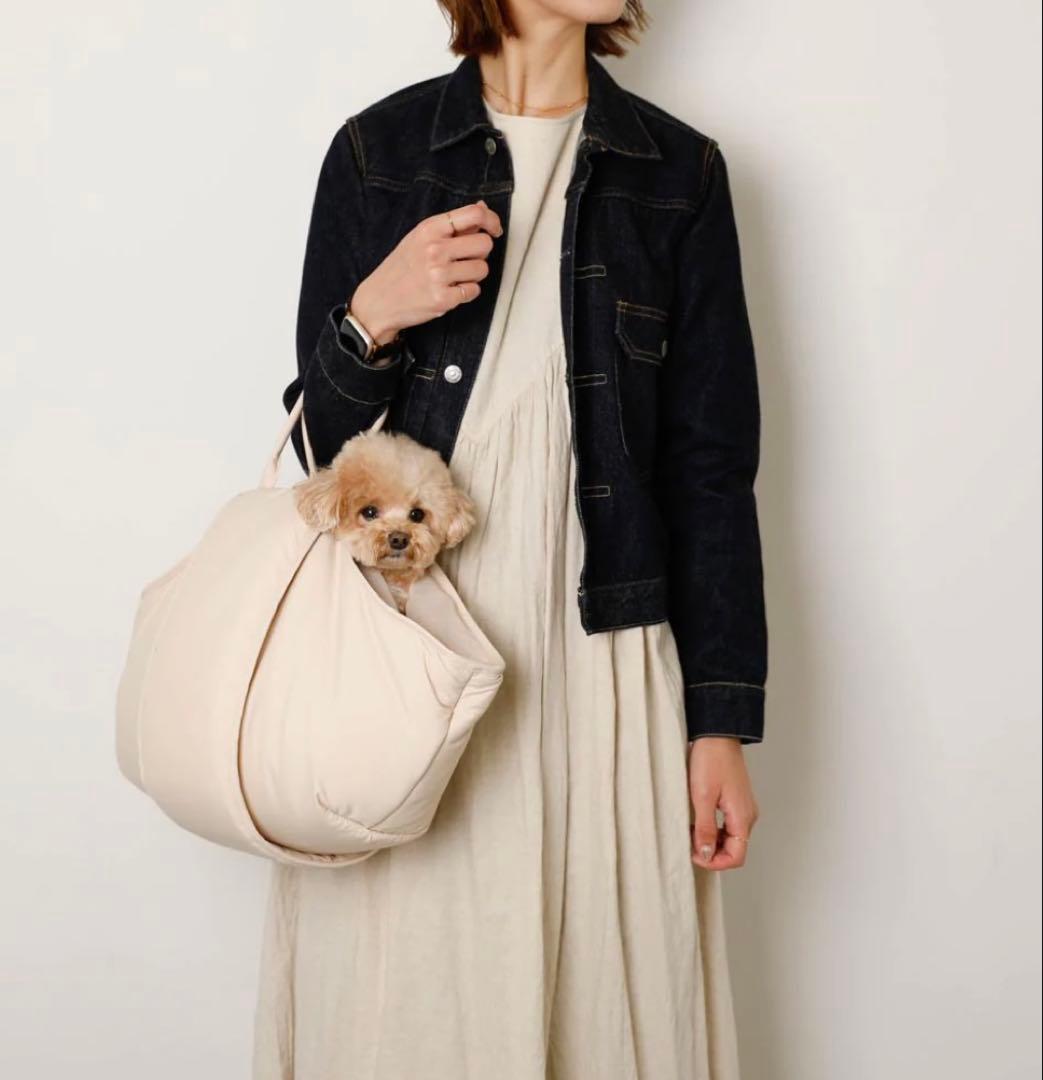 モンシェリ 2wayハンモック型メッシュ付きスリングバッグ ベージュ