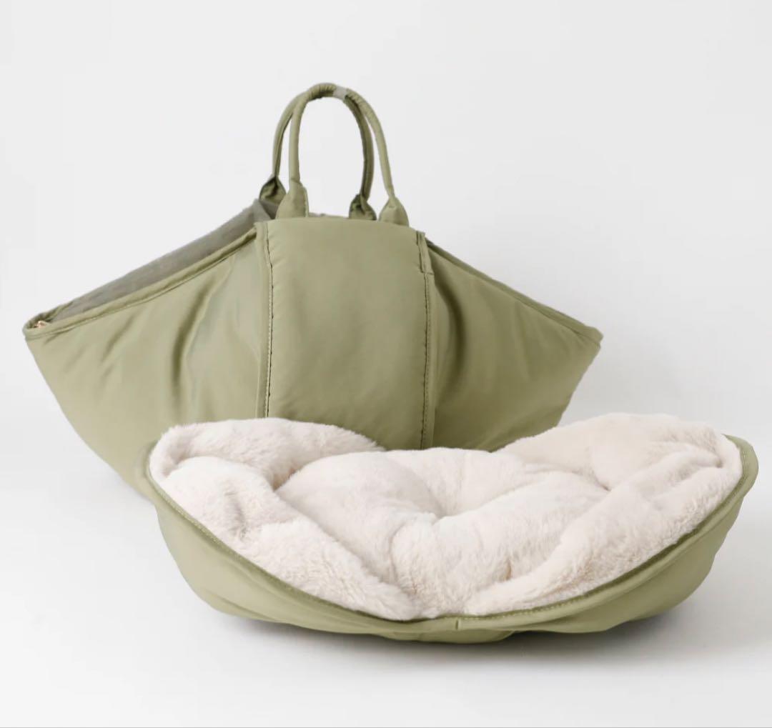 モンシェリ 2wayハンモック型メッシュ付きスリングバッグ ベージュ