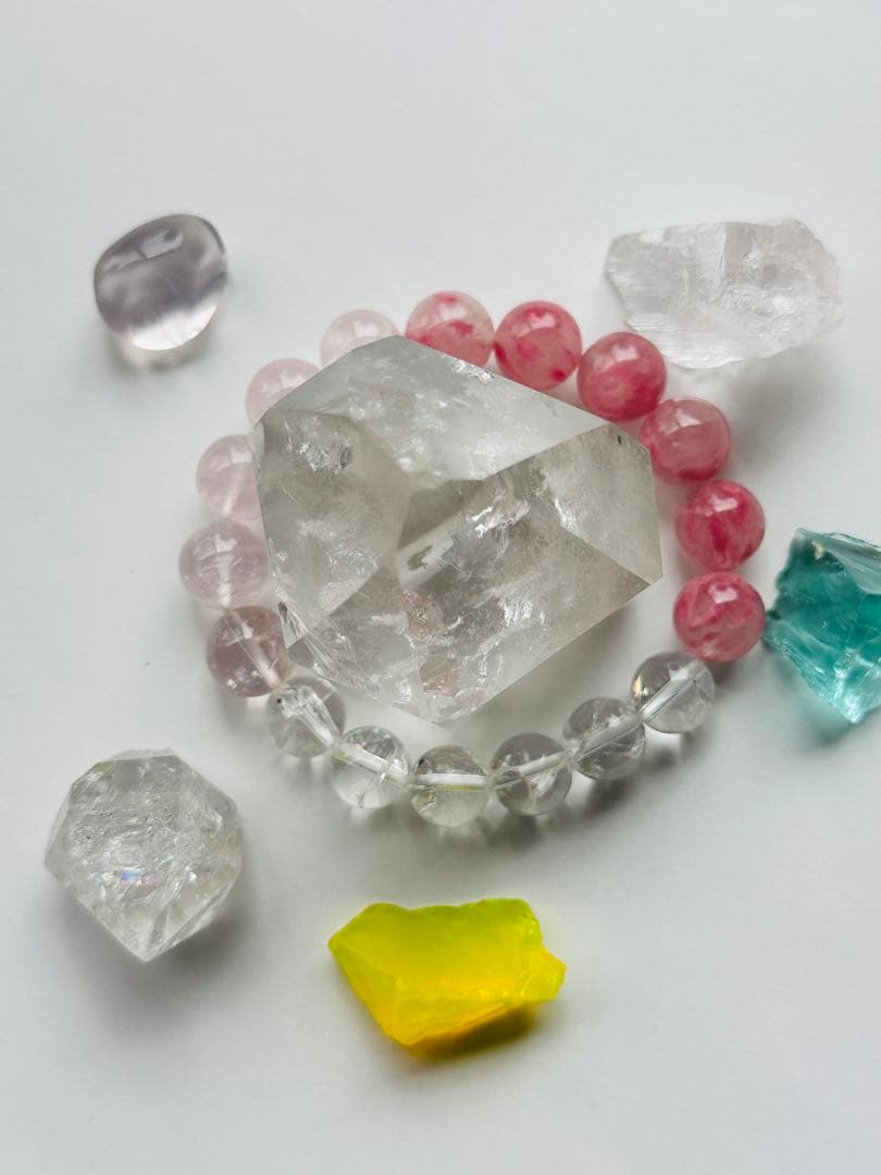 ユニドロブレスレット　ピンク系　16センチ