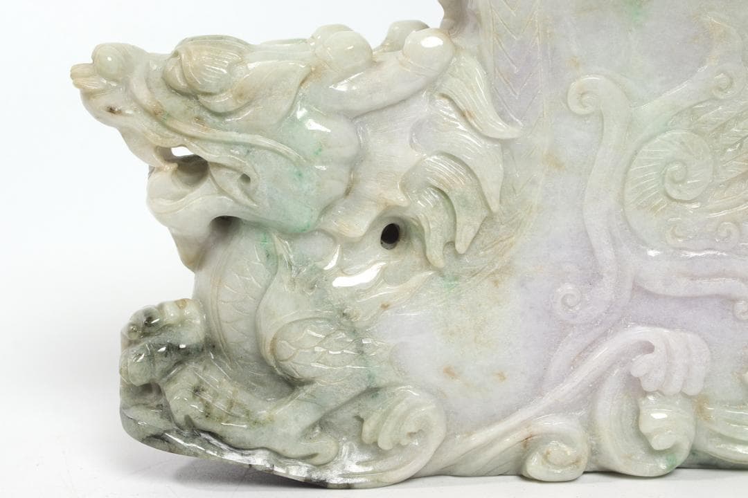 龍 彫刻品 玉石 古美術 古玩
