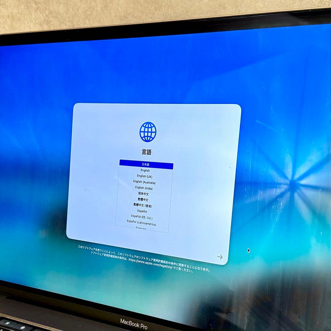 MacBookpro 2019 80% 16インチ 16GB i7 512GB