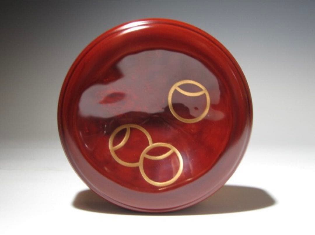 黒田正玄 つぼつぼ蒔絵 竹平棗 淡々斎花押 見事な造形の逸品！7165