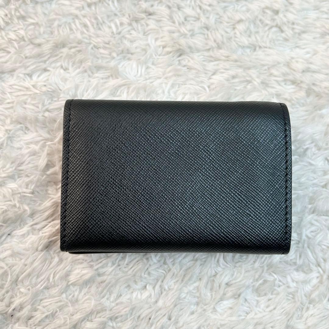 MARNI マルニ 三つ折り財布 サフィアーノレザー 箱袋付 ブラック