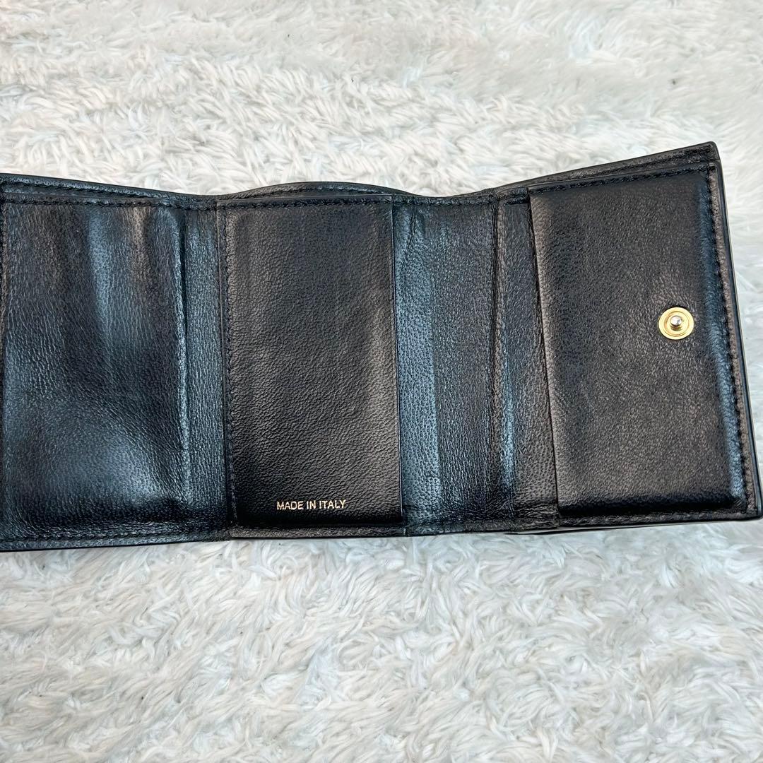 MARNI マルニ 三つ折り財布 サフィアーノレザー 箱袋付 ブラック