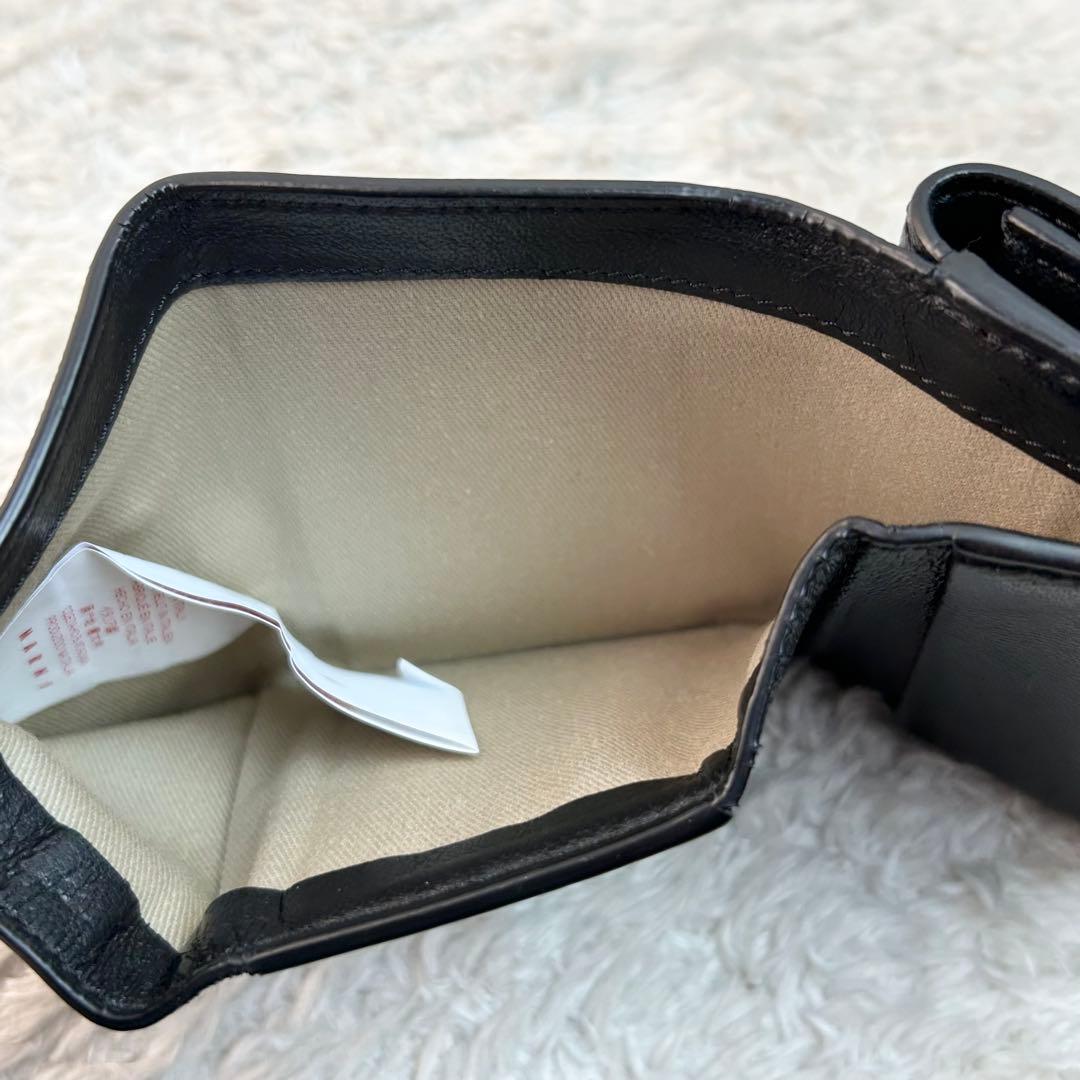 MARNI マルニ 三つ折り財布 サフィアーノレザー 箱袋付 ブラック