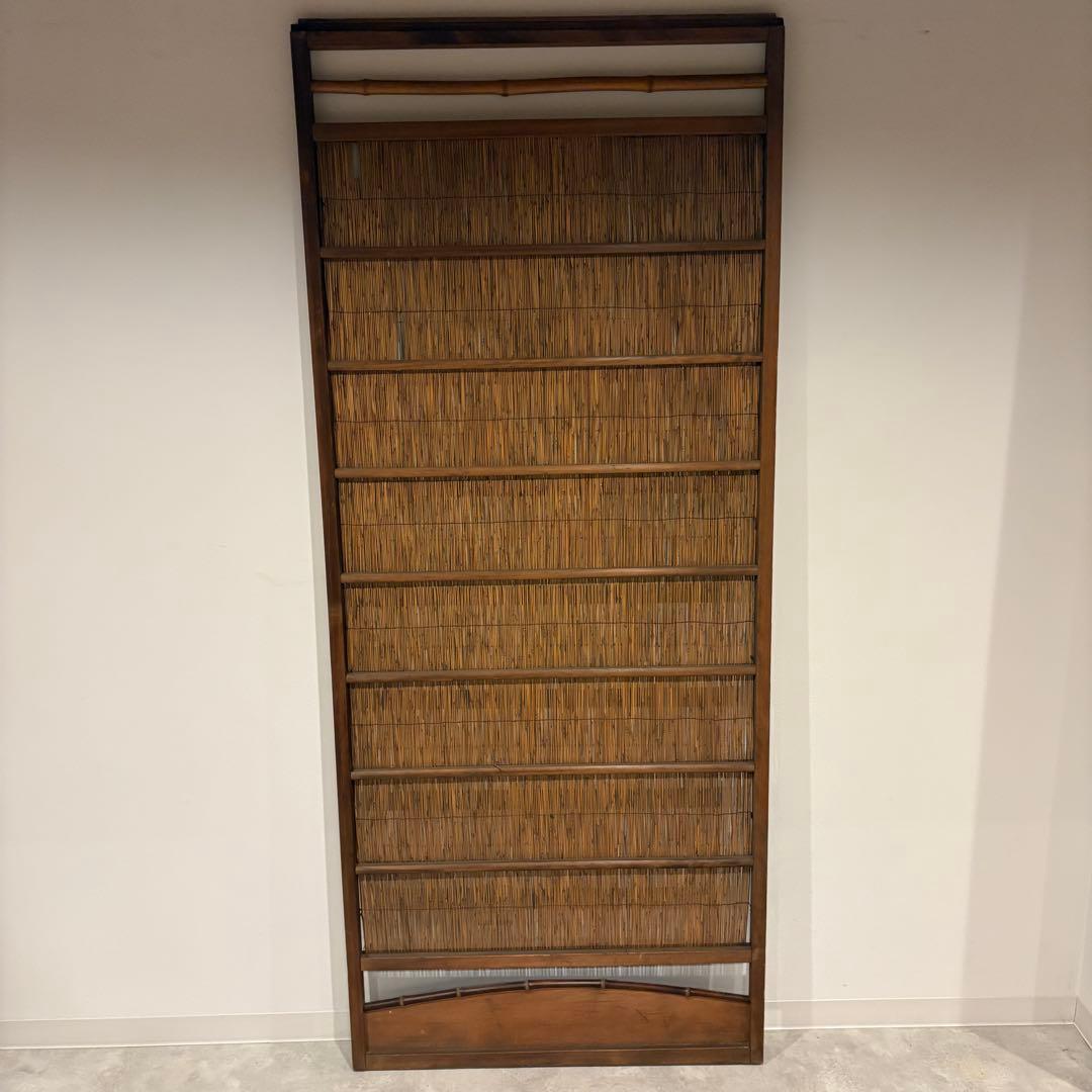 古い建具 1枚 簾戸 すど 葦戸よしど 夏障子 御簾戸 1/2
