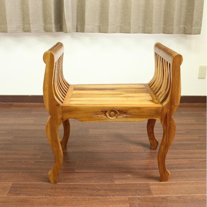 新品 アジアン チーク家具 無垢 デザインスツール リゾートチェア 椅子 腰掛