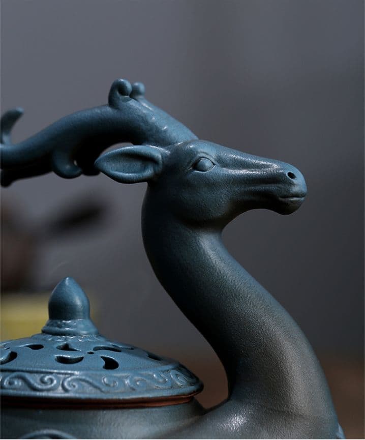 福鹿 香炉 陶磁器 装飾品 工芸品 美術品 置物