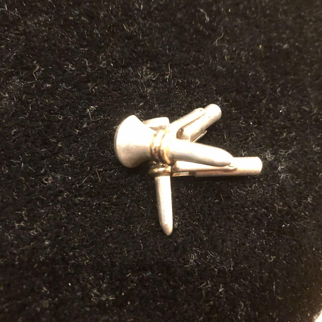 アンティーク　18Kとシルバーのカフスボタン