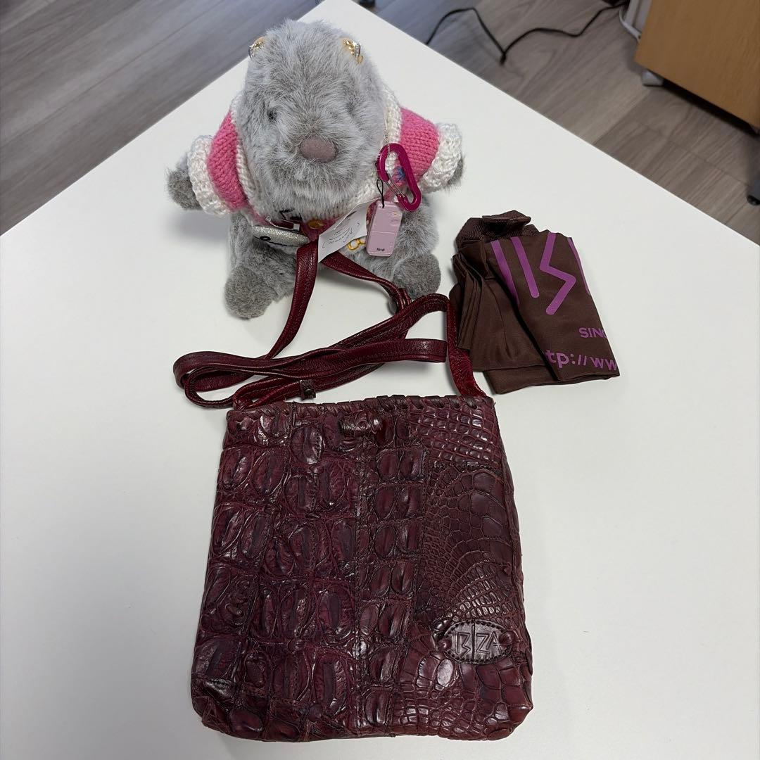 「みるさん専用〜ʕ•ᴥ•ʔ」IBIZA バーガンディ　ワニ革 パッチワーク　サ