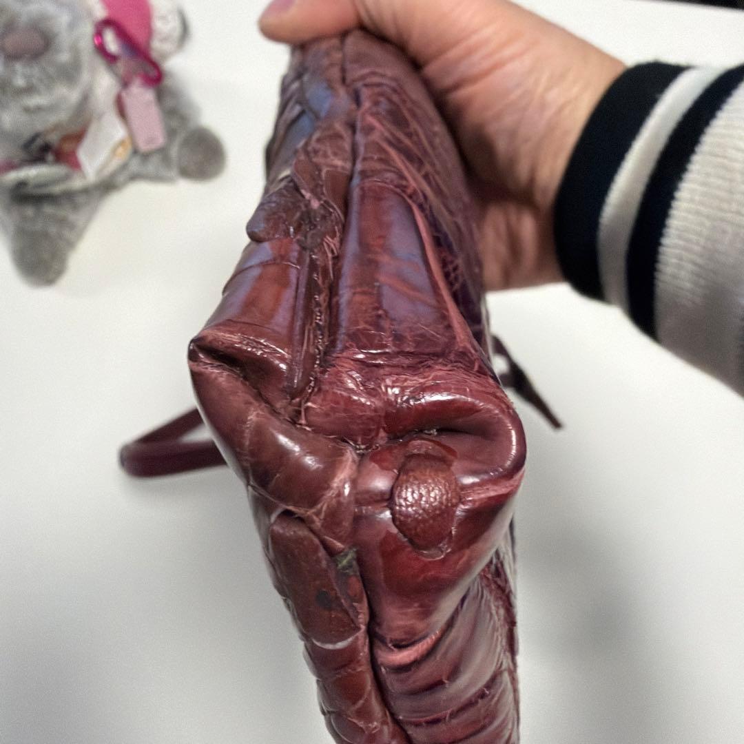 「みるさん専用〜ʕ•ᴥ•ʔ」IBIZA バーガンディ　ワニ革 パッチワーク　サ