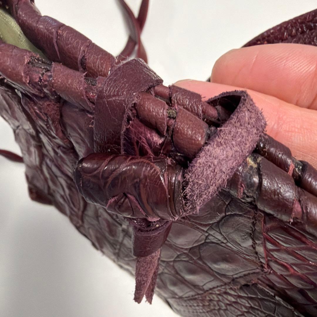 「みるさん専用〜ʕ•ᴥ•ʔ」IBIZA バーガンディ　ワニ革 パッチワーク　サ