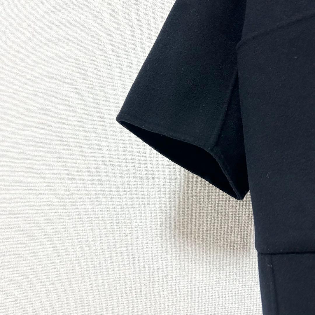 スローブイエナ　HAMILTONダブルフェイスウールチェスターコート　ネイビー