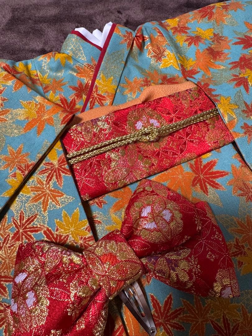 羅紗SD.DD他対応　紅葉柄振袖セット