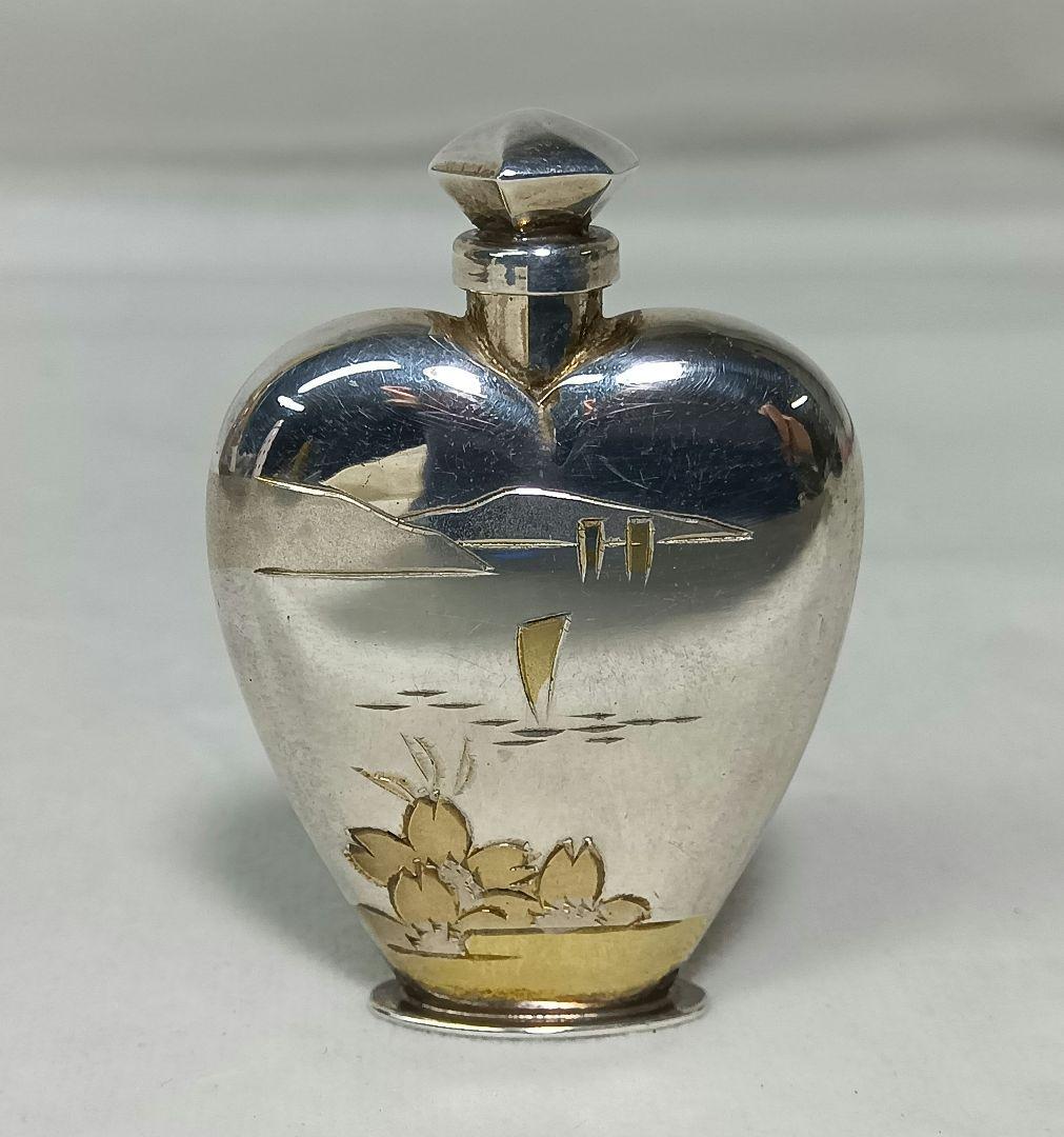 SILVER 950　シルバーアトマイザー　香水入れ　ミニ漏斗付き　香水瓶　銀製