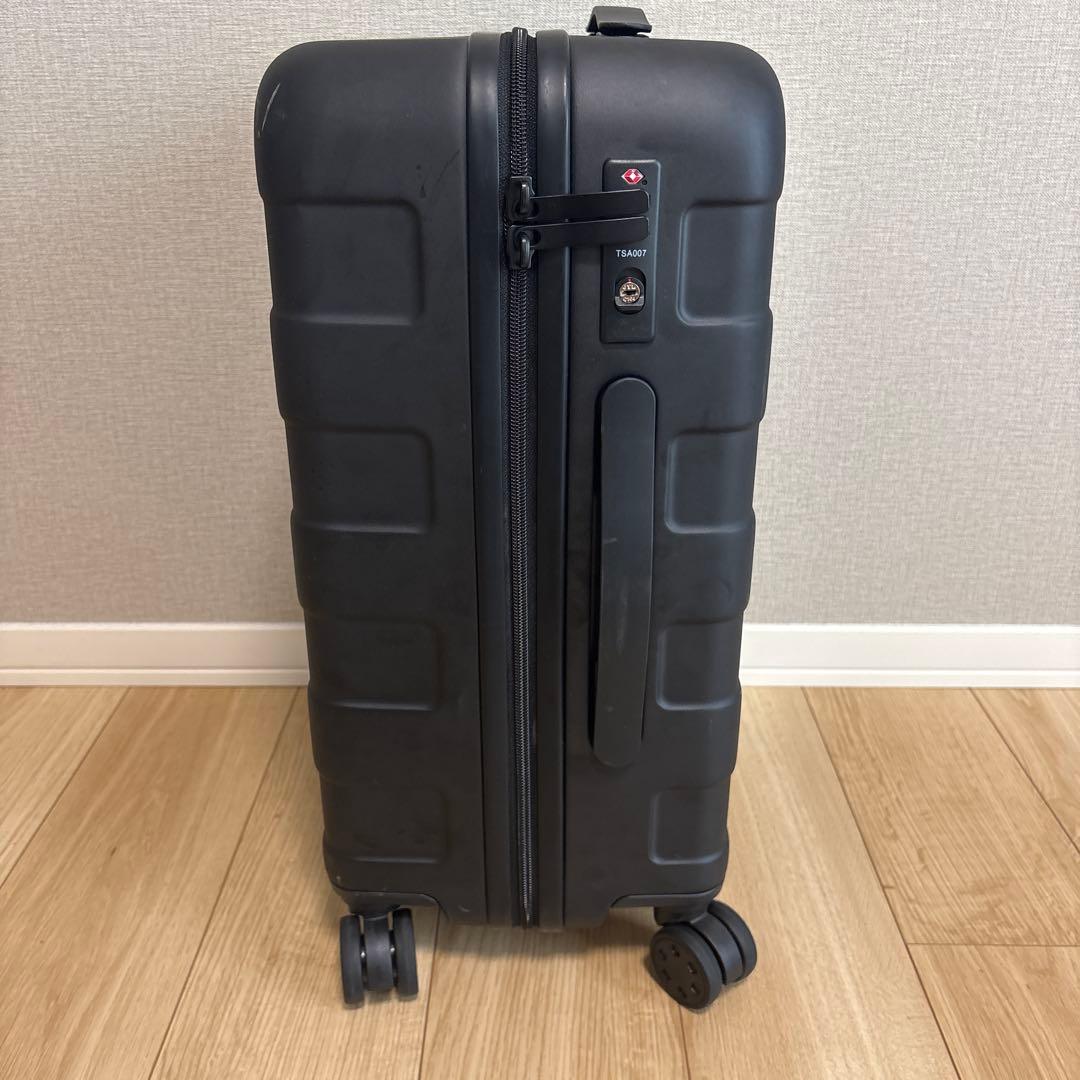 【無印良品】バーを自由に調節できる ハードキャリーケース 36L ブラック 鍵2