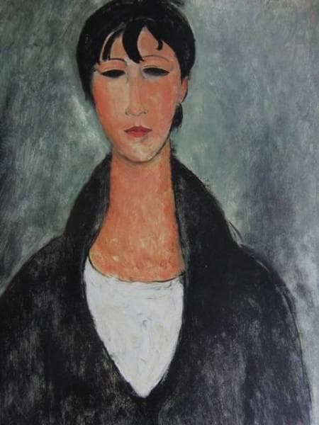 アメディオ・モディリアニ、婦人像、希少な画集より、新品高級額装付