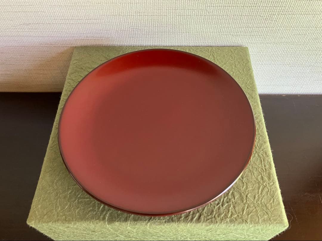 輪島塗　銘々皿　椿皿　菓子皿　５枚　古代朱　市中佑佳 氏　日展特選作家