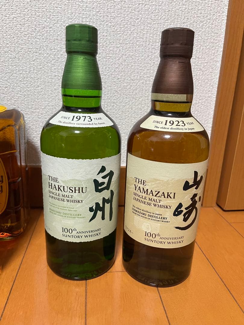 サントリー 白州・山崎 シングルモルトウイスキー 100周年記念　×3本ずつ
