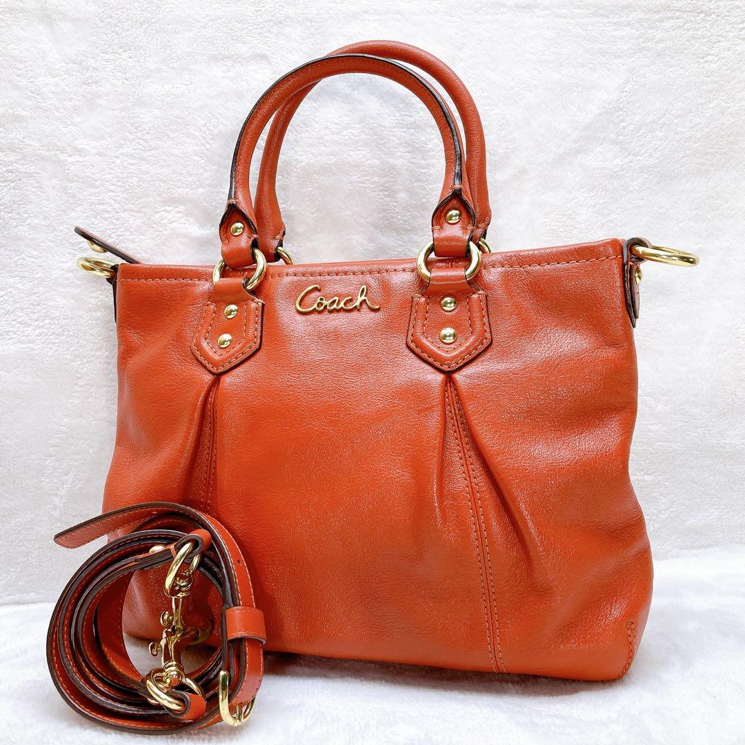 バッグ Coach Ashley Satchel Bag Orange y2k Rare