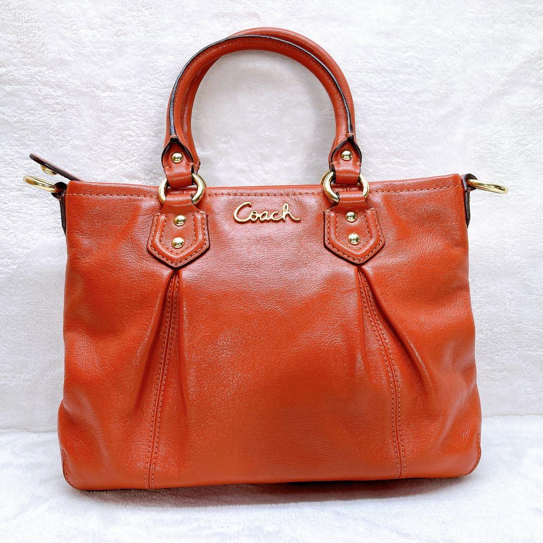 バッグ Coach Ashley Satchel Bag Orange y2k Rare