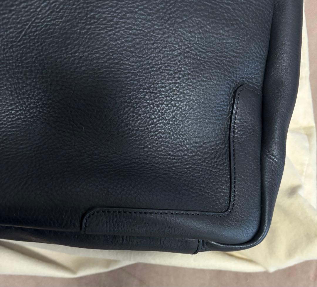 GANZO 7QS-H スクエアボストン ブラック レザー バッグ【廃盤希少品】