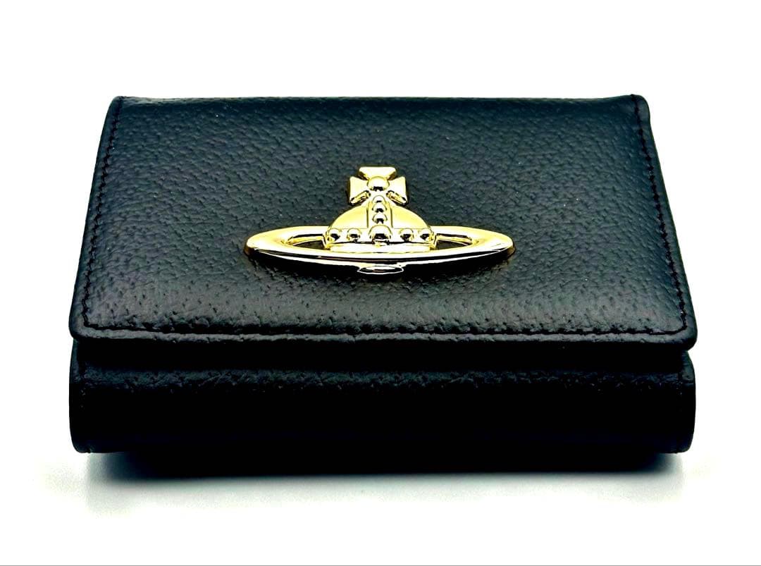 【最新✦新品】Vivienne Westwood 三つ折り財布 ブラック/黒